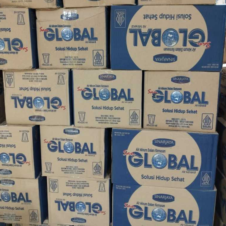 

GLOBAL Air Mineral Gelas isi 48 @220 ml