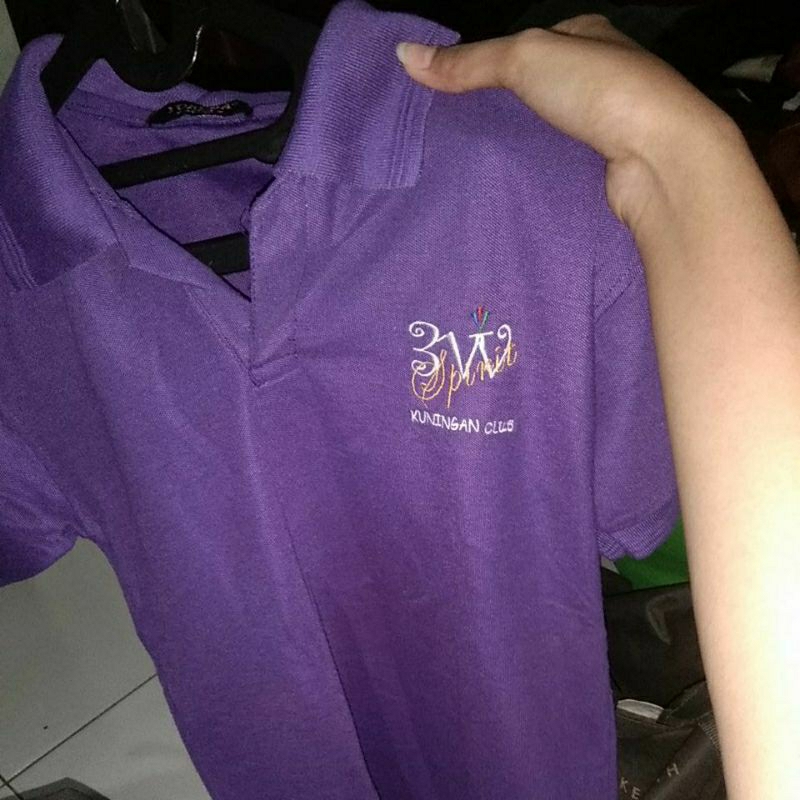 pl second polo ungu bordir merk yoruba