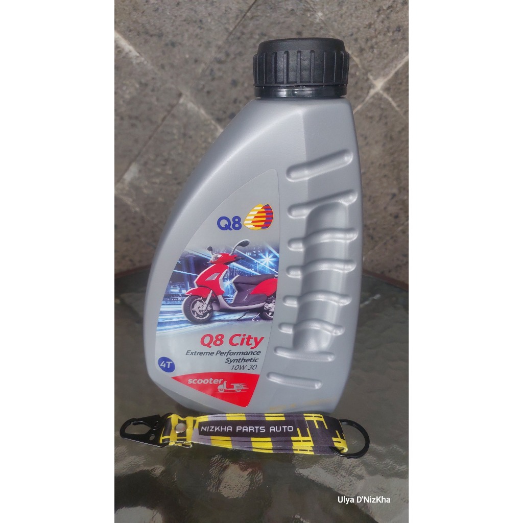 Oli Mesin Motor Matic Skuter Q8 City 4T 10W-30 1L Original Made in European Union By Kuwait Petroleu