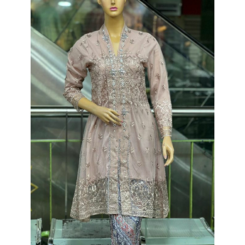 Tunik Floy Tile Terbaru / Setelan tunik Tulle bordir Plisket / Baju Kondangan Simple / Kebaya Setela