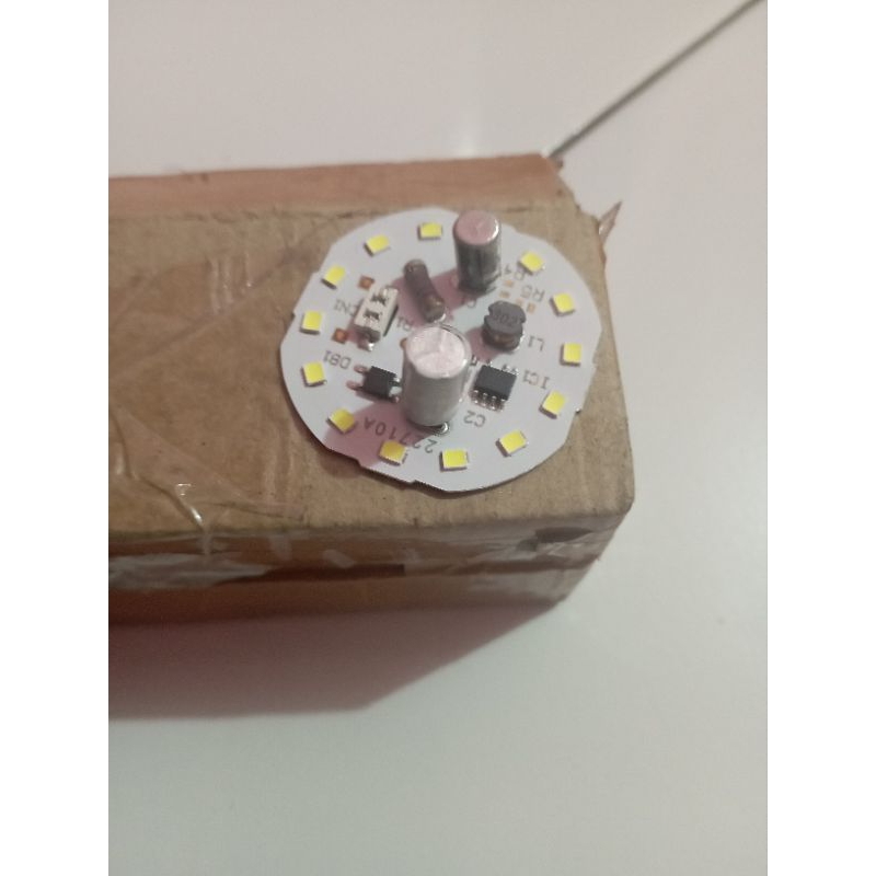 PCB LED AC, DOB LED 12 Watt AC, 14 mata chip led, putih terang (Gratis kabel ac)