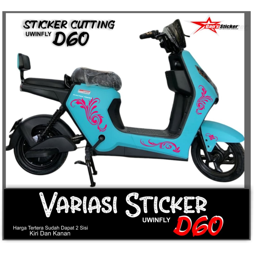 Sticker Sepeda Listrik Uwinfly D60 Sticker Variasi Uwinfly D60