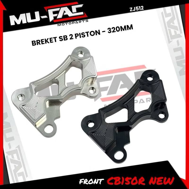 BREKET KALIPER 2 PISTON DEPAN CB150R NEW UK 320mm BRAKET KALIPER SAMURAI BRAKE / NOLAN AXIAL