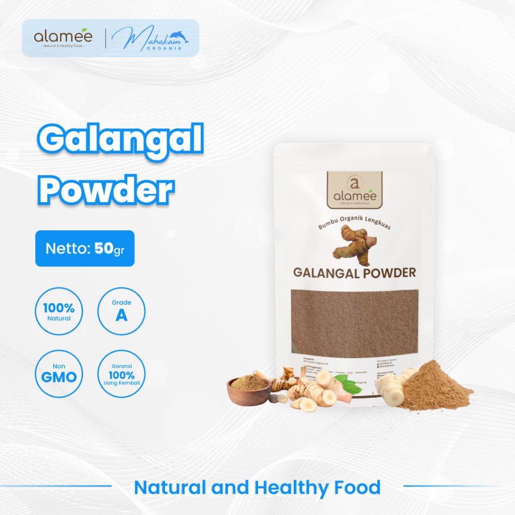 

ALAMEE Bubuk Lengkuas Asli Galangal Powder Murni Seasoning Bumbu Dapur Organik Masak 50 Gram