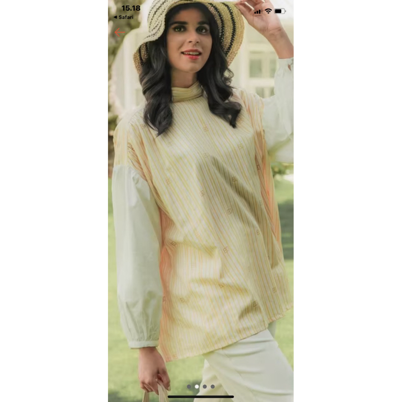 MONOGRAM STREPE BLOUSE