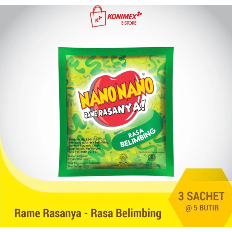 

NANO NANO BELIMBING 5butir permen rame rasanya