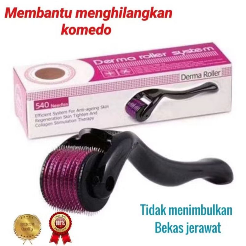 Alat Terapi Wajah Derma Roller 1 mm Micro Neddle Alat Penghilang Bekas Jerawat Bopeng Dermapen COD