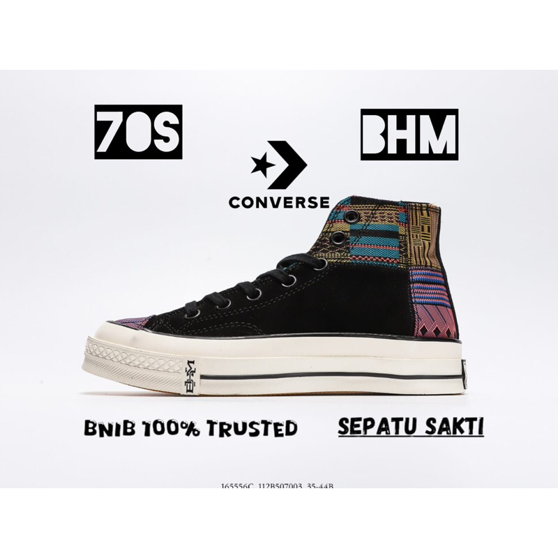 Sepatu Converse Chuck taylor All Star 1970s High Patchwork BHM 100% Authentic / Converse x BHM / Con