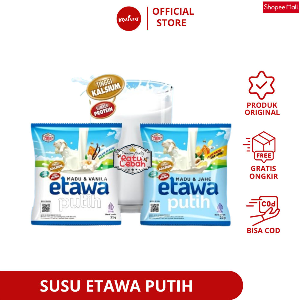 

SUSU KAMBING ETAWA RATU LEBAH ETAWA PUTIH ORIGINAL ISI 10 SACHET