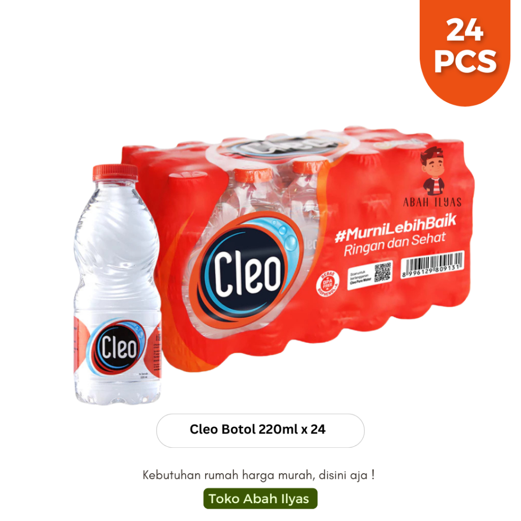 

Cleo Air Mineral Botol 220ml Isi 24 Pcs