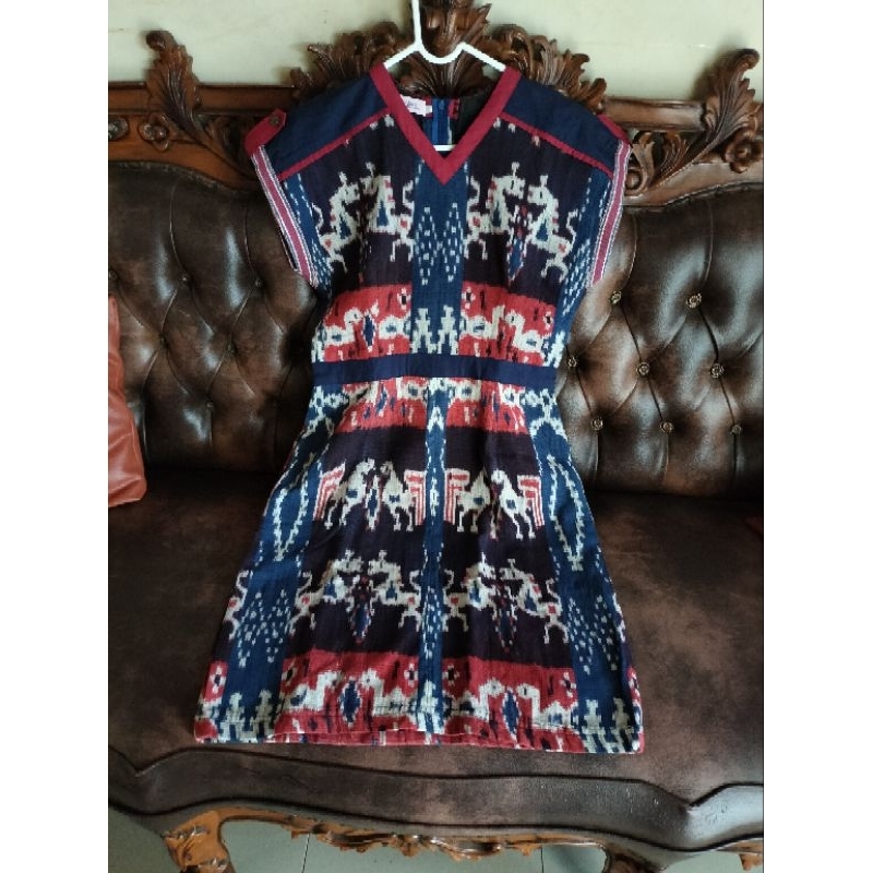(PRELOVED) Dress tenun wanita