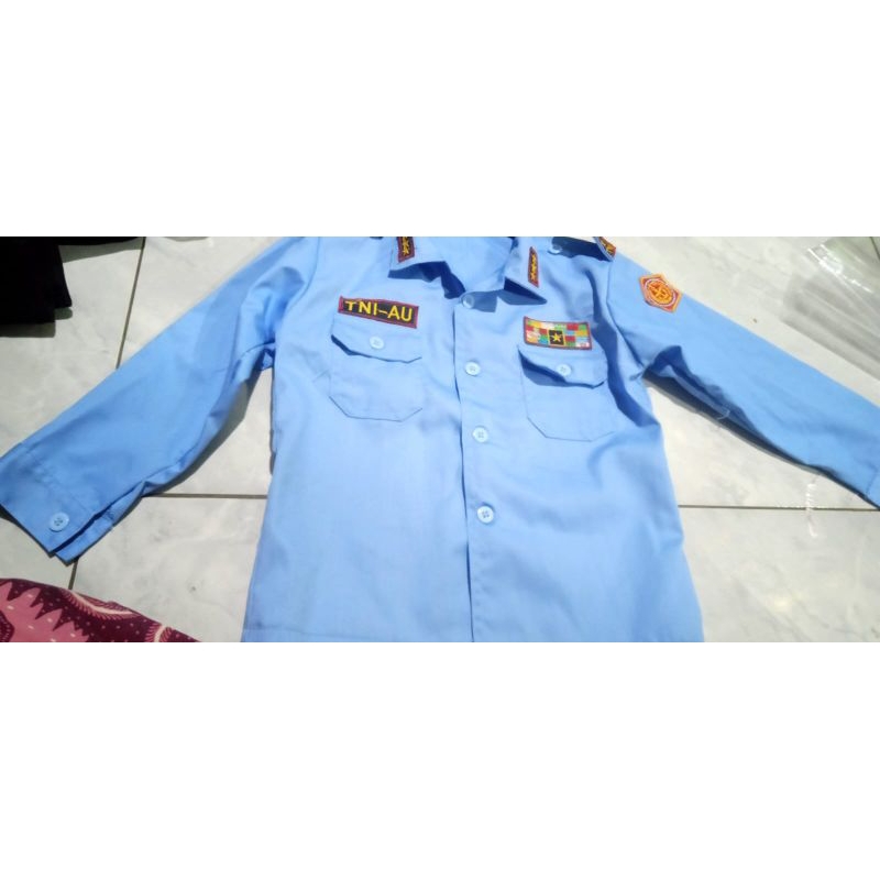 Kemeja Anak TNI-AU Biru