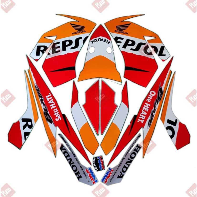 STIKER STRIPING LIS BODY MOTOR HONDA BLADE REPSOL 110 2012