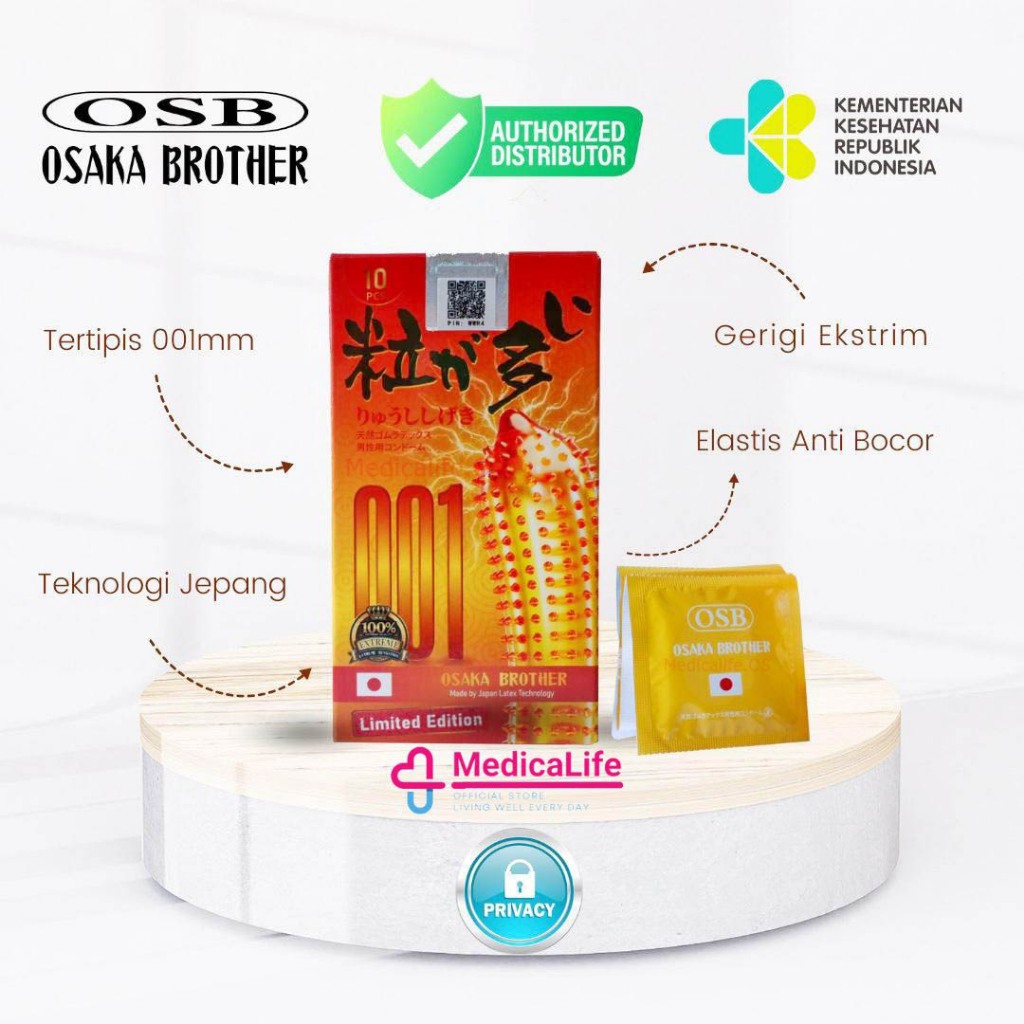 ORIGINAL Kondom 001 Gerigi Pipa Kualitas Jepang 001 MEDICALIFE
