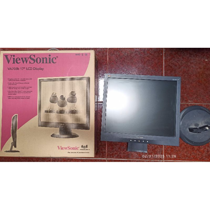 Monitor LCD 17 inci Viewsonic Rusak