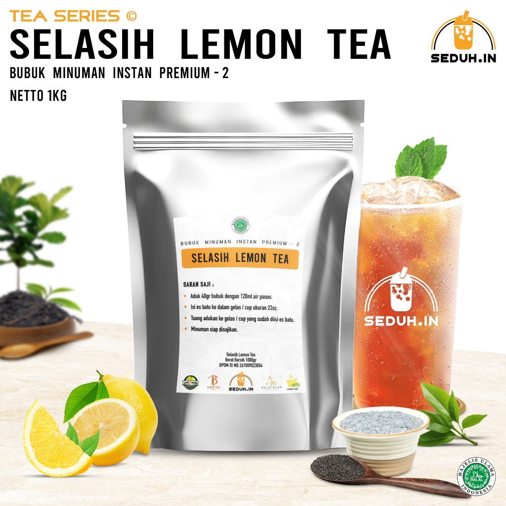 

Lemon Tea Selasih 1KG /Bubuk ,Minuman Premium