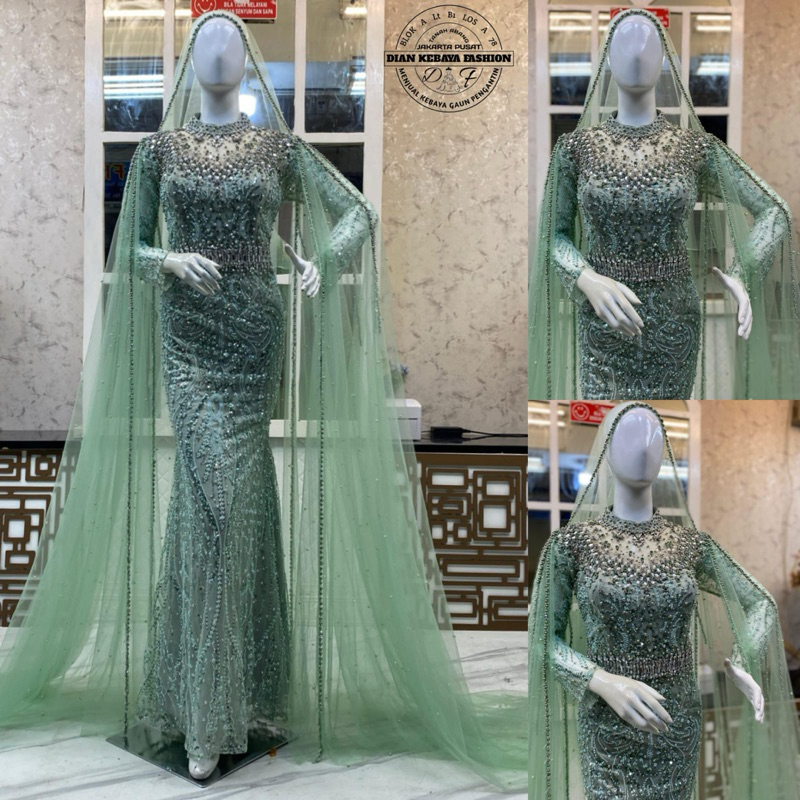 Gaun Pengantin Slim Dress / Slim Dress Pengantin Wanita / Slim Dress Pengantin Pernikahan / Gaun Pen