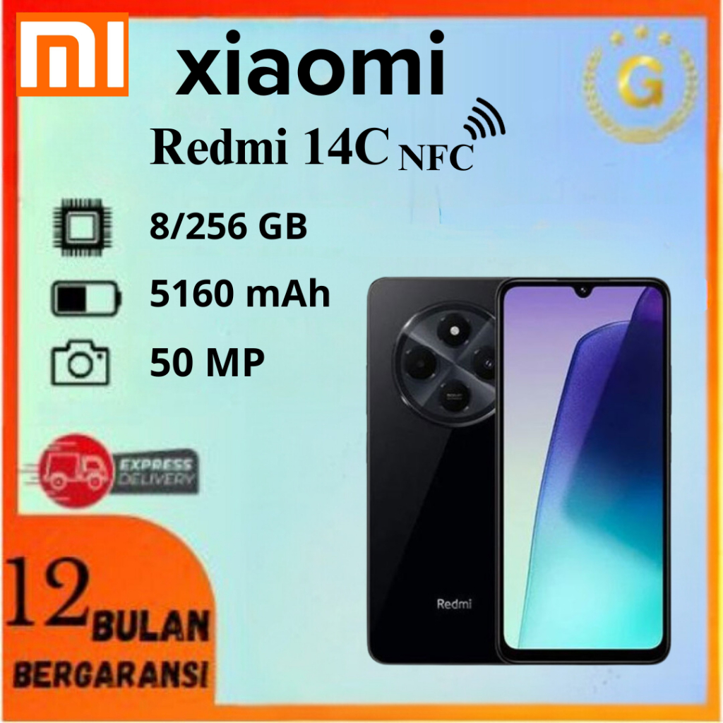 hp Xiaomi Redmi 14C 5G Suport NFC RAM 8/256GB & OPPO A3S RAM 6/128GB GARANSI 12 BULAN