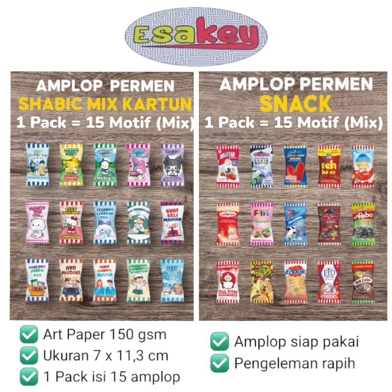 

(15Pcs) Amplop PERMEN Premium Idul Fitri