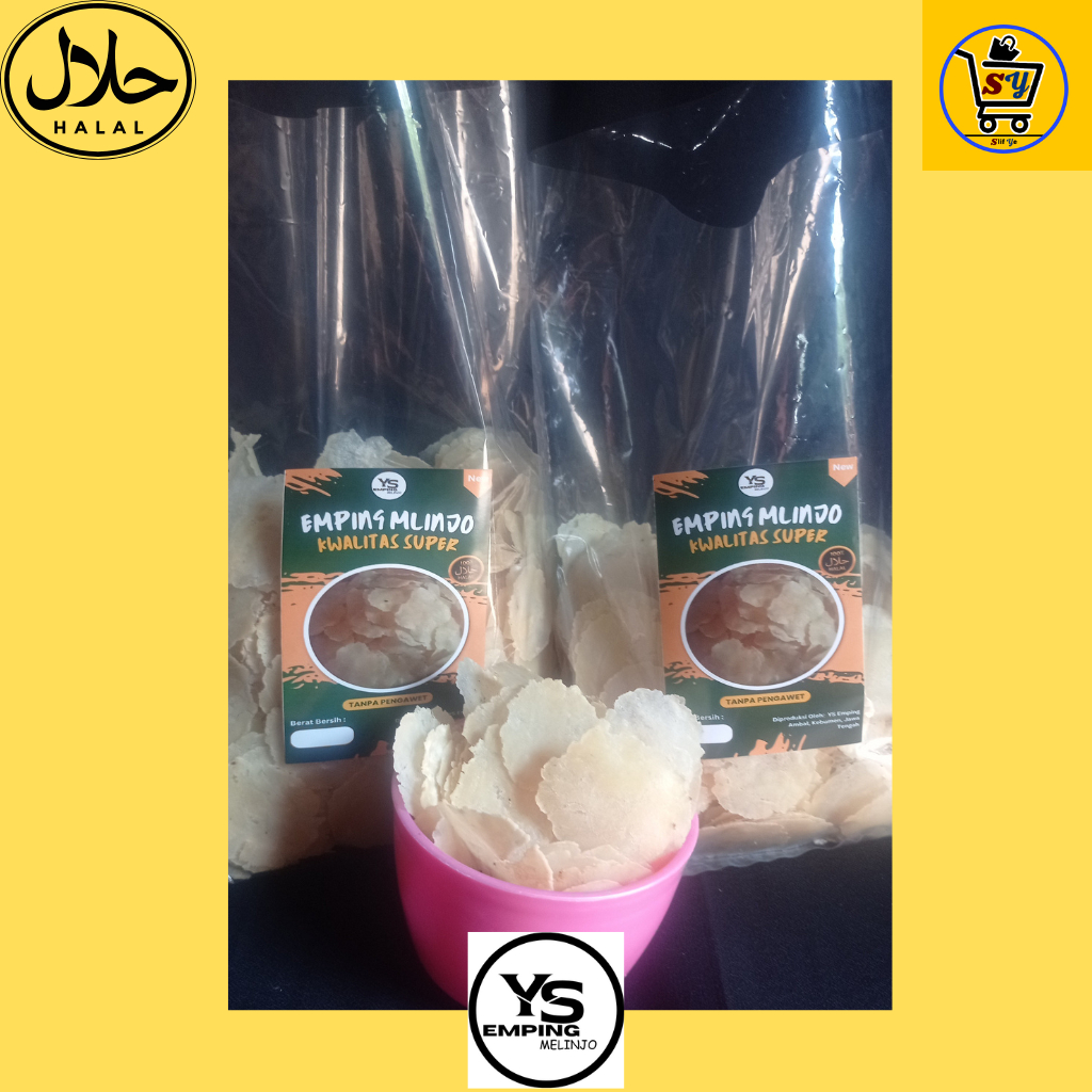 

Emping Mlinjo Mentah Kecil (2 Biji Ukuran 4,5cm) 250gr Original Berkwalitas Super Tanpa Pengawet