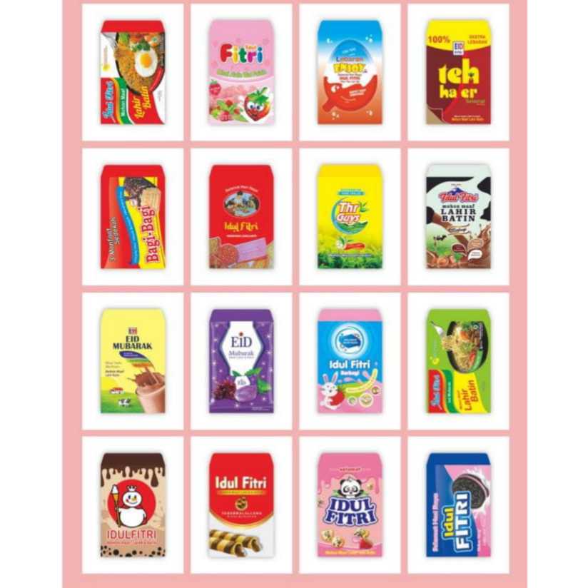 

AMPLOP LEBARAN EDISI SNACK JAJANAN (1 PACK ISI 10PCS)
