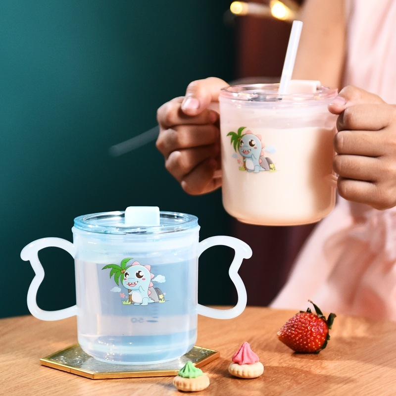 Mug Gelas Minum Anak Bayi Training Cup Gelas Belajar Bayi Dengan Sedotan