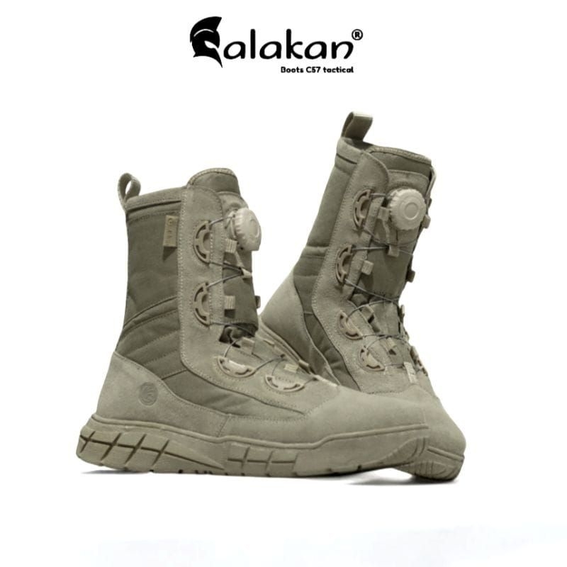 sepatu pdl tactical outdoor porli cream tali putar