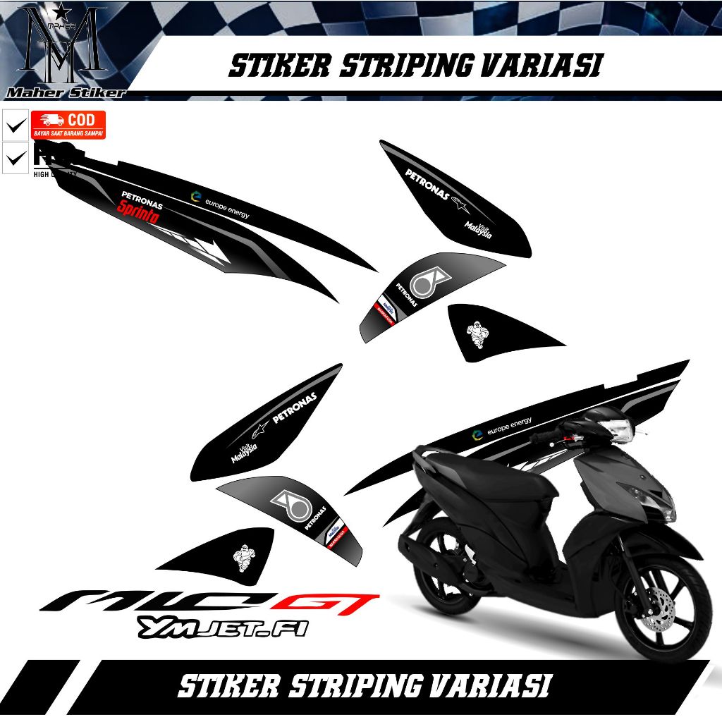Striping Mio GT Variasi Petronas