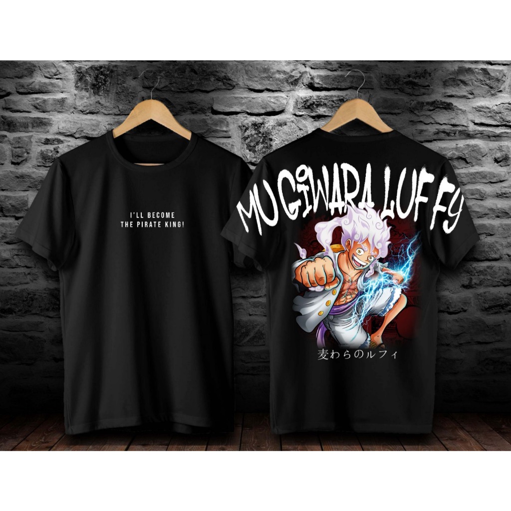 baju kaos distro / baju kaos mugiwara luffy/ baju kaos anime op /baju kaos cowok / baju kaos cotton 