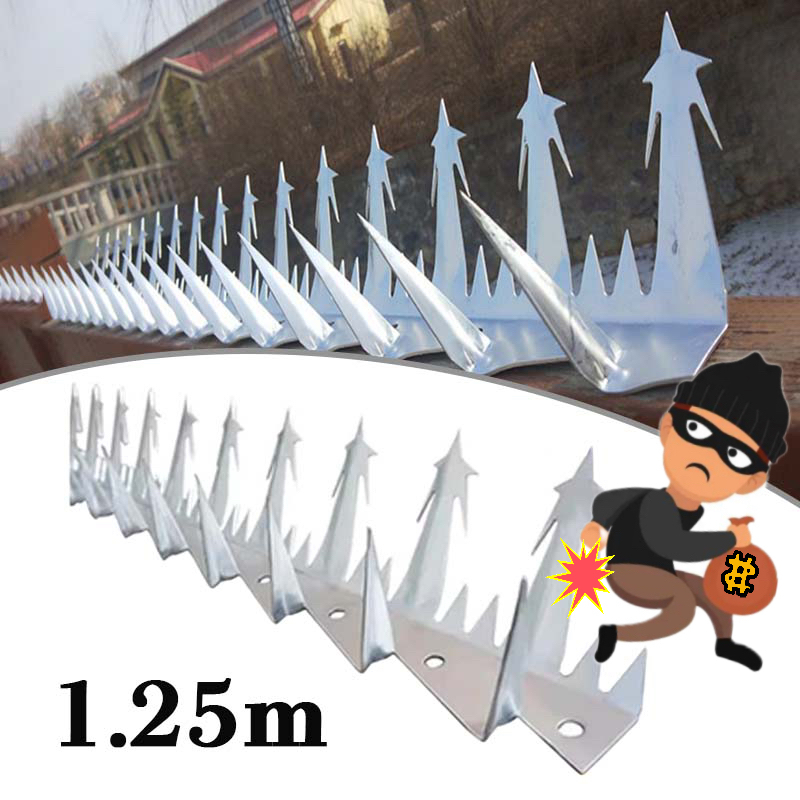 1.25m Kawat Spike Steel Kawat Tembok Anti Maling Kawat Wall Spike 2mm Duri Pagar Panjat Tembok Kawat