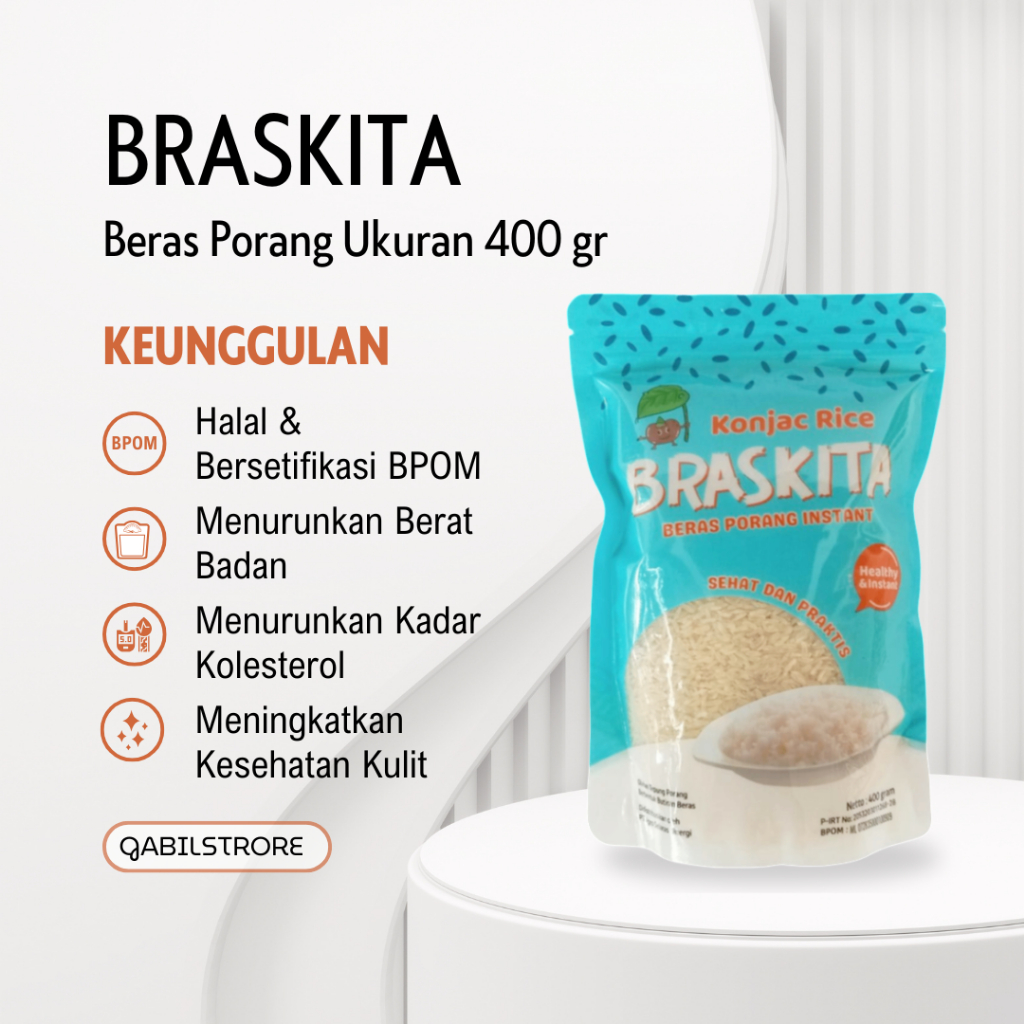 

Braskita Beras Porang 400 Gram Shirataki Konjac Nasi Sehat Praktis Diet Instan Rendah Gula Kalori
