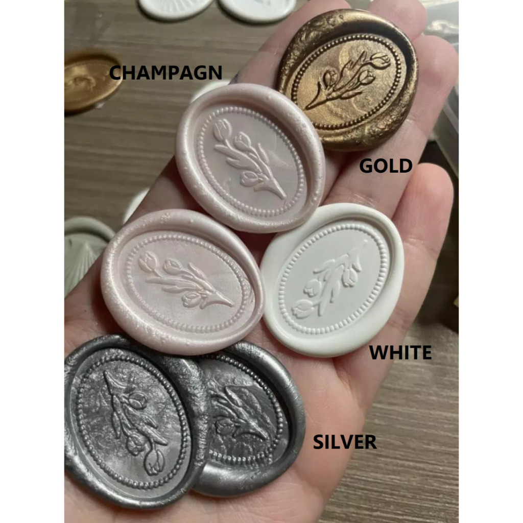

(CLG) AZALEA - 1 Pcs seal wax coin sticker siap pakai ready stock (Include double tape) / souvenir pernikahan / accesories / calligraphy / journaling / undangan / hampers
