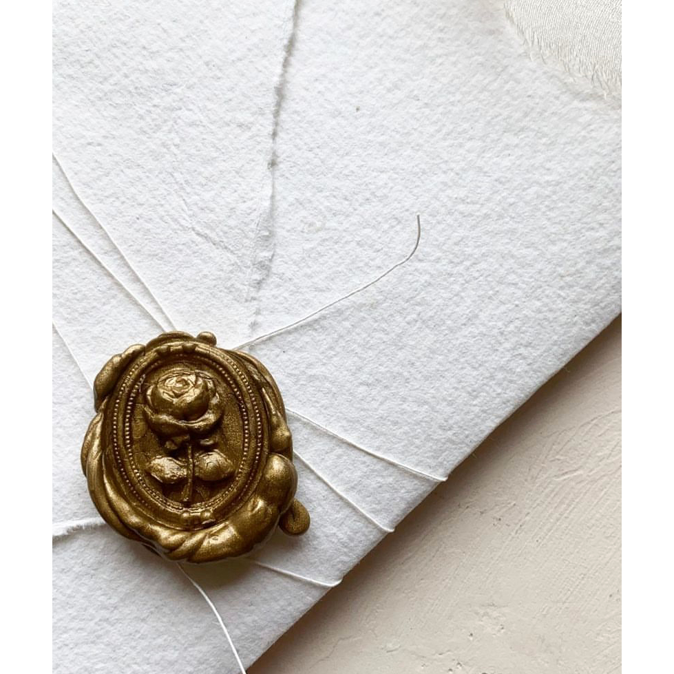 

(CLG) EDELYN ROSE - 1 Pcs seal wax coin sticker siap pakai ready stock (Include double tape) / souvenir pernikahan / accesories / calligraphy / journaling / undangan / hampers