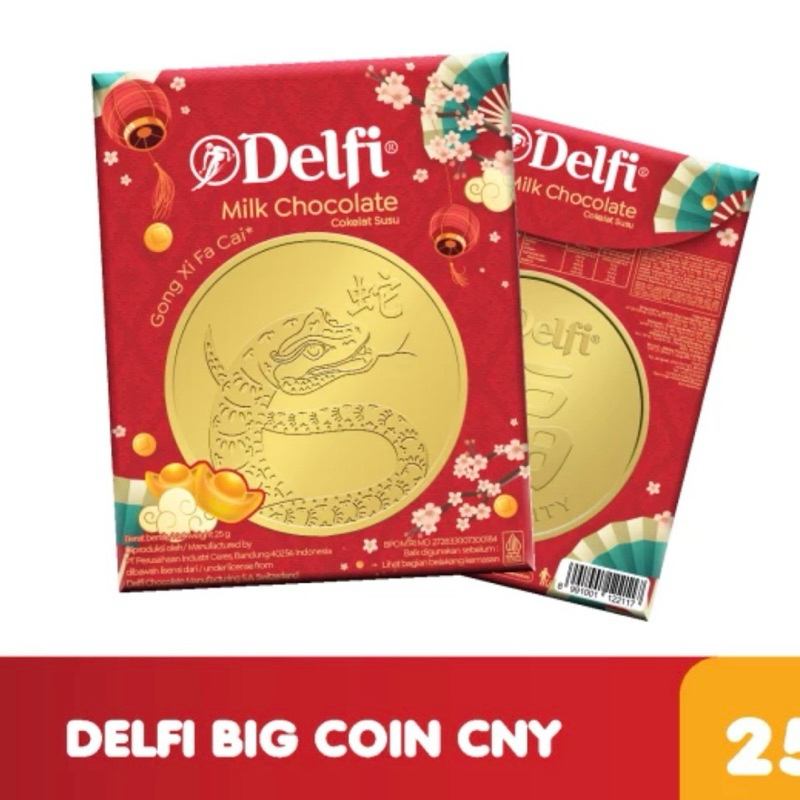 

Delfi Big Coin Chinese New Year 25gr Angpao Coklat Valentine Imlek Lunar Gong Xi Fa Cai