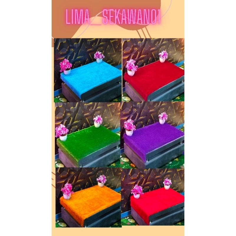 taplak meja bulu rasfur Kurnia sindo premium 50x100/taplak meja ruang tamu mewah