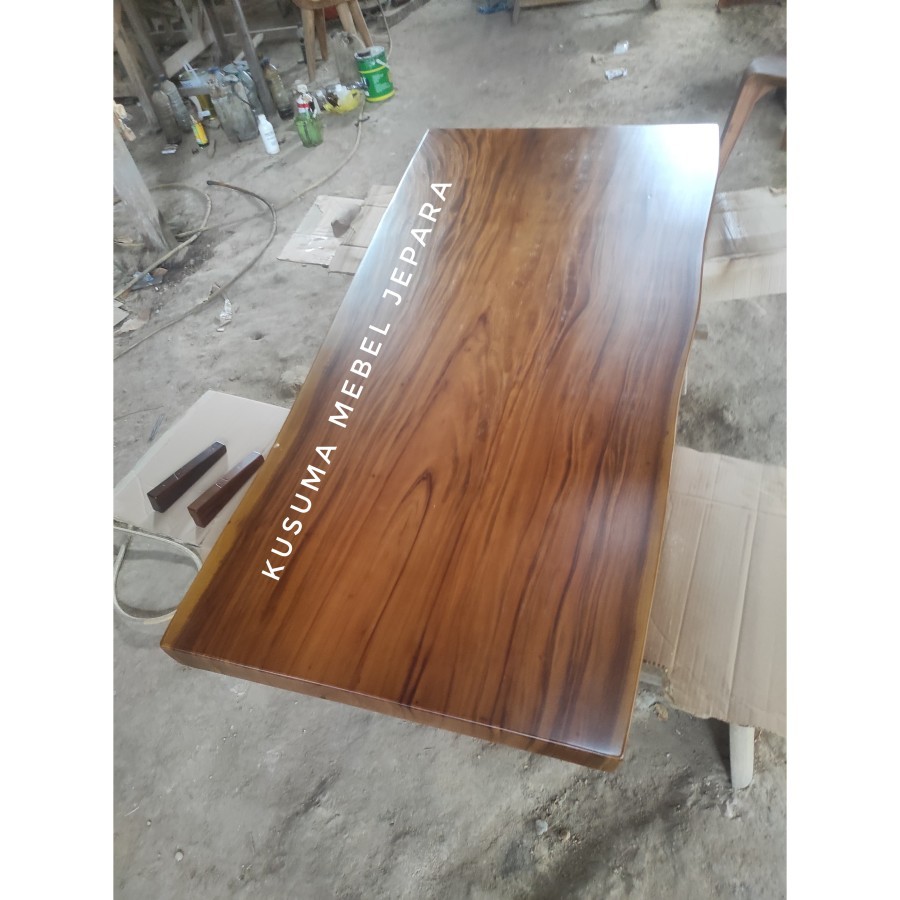 Papan Top Table Kayu Trembesi (Panjang 100cm Lebar 70cm Tebal 4cm)