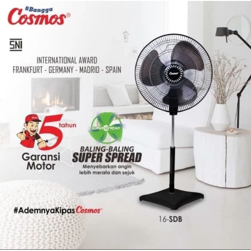 Kipas Angin Berdiri Cosmos 16-Sdb / Kipas Angin Cosmos 16 SDB kaki petak