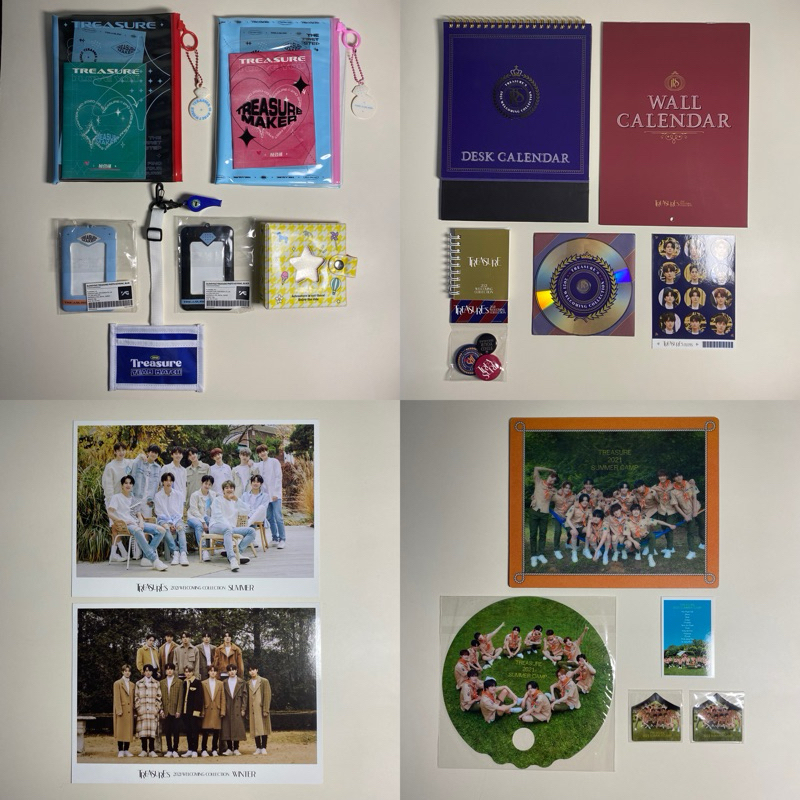 [PART 1] TREASURE I LOVE YOU MD TWORLD T-MATCH 2021 WELCOMING COLLECTION SUMMER CAMP Scrap Pouch Blu