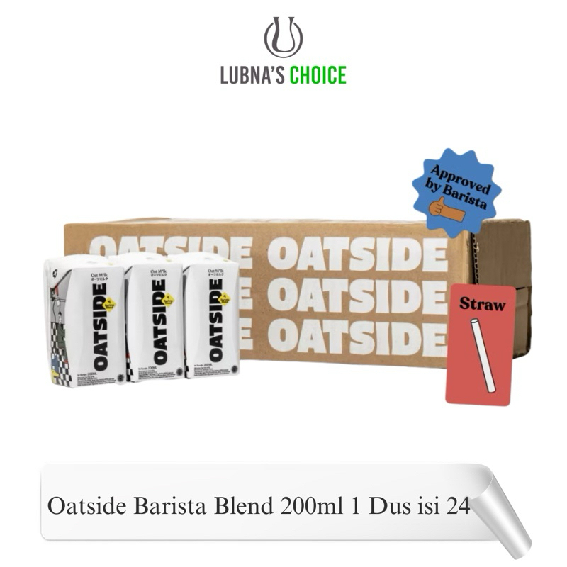 

OATSIDE Mini Straw Oat Milk Barista Blend 200ml (24pcs)