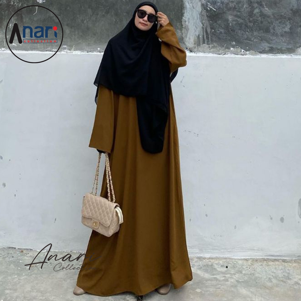 Cuci Gudang (Bisa Cod) Gamis Abaya Polos Wanita Turki Umroh Kekinian / Dress Gamis Muslim Santri