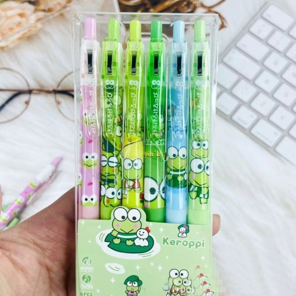 

SET Pulpen gel mekanik tinta hitam kartun Melody KEROPI KUROMI Frog Keroppi Cinnamoroll Moroll Pena sekolah kantor pelajar Ballpoint karakter lucu berbagai macam motif