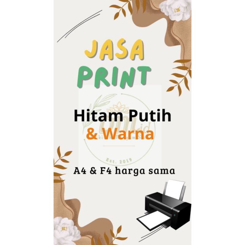 

Jasa Print A4 & F4 Harga Sama