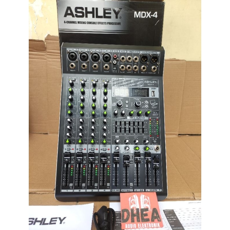Mixer Audio Ashley MDX4 original 4 channel garansi resmi usb bluetooth