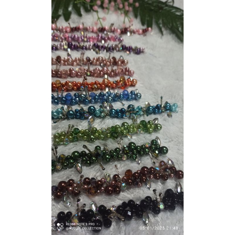 Payet Instan/ Payet Rangkai/ Mutiara Rangkai Manik Bambu sampan/ Hiasan Kebaya Model 1