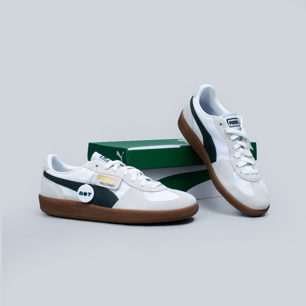 Puma Palermo White Green Gum