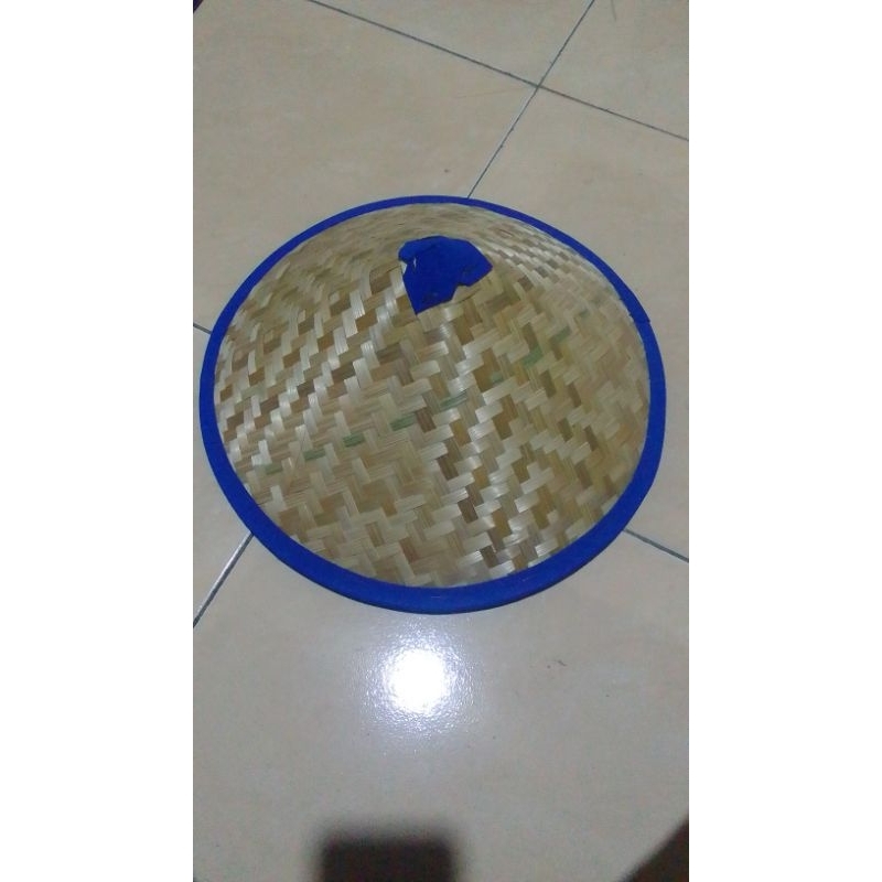 caping topi tani bahan bambu