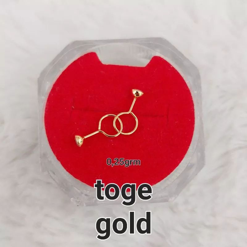 ANTING TOGE 0,25 GR PERAK 925 LAPIS MAS