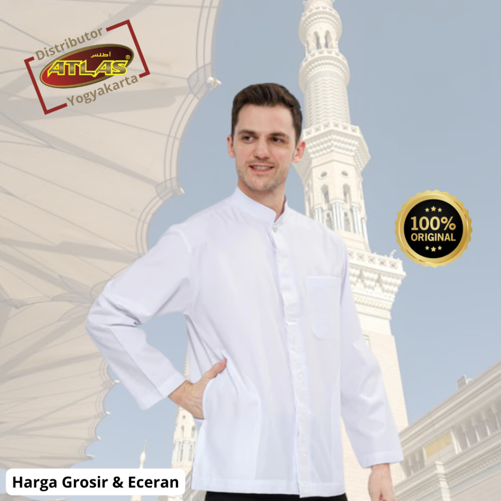BAJU MUSLIM PRIA KOKO ATLAS UNIVERSAL PUTIH