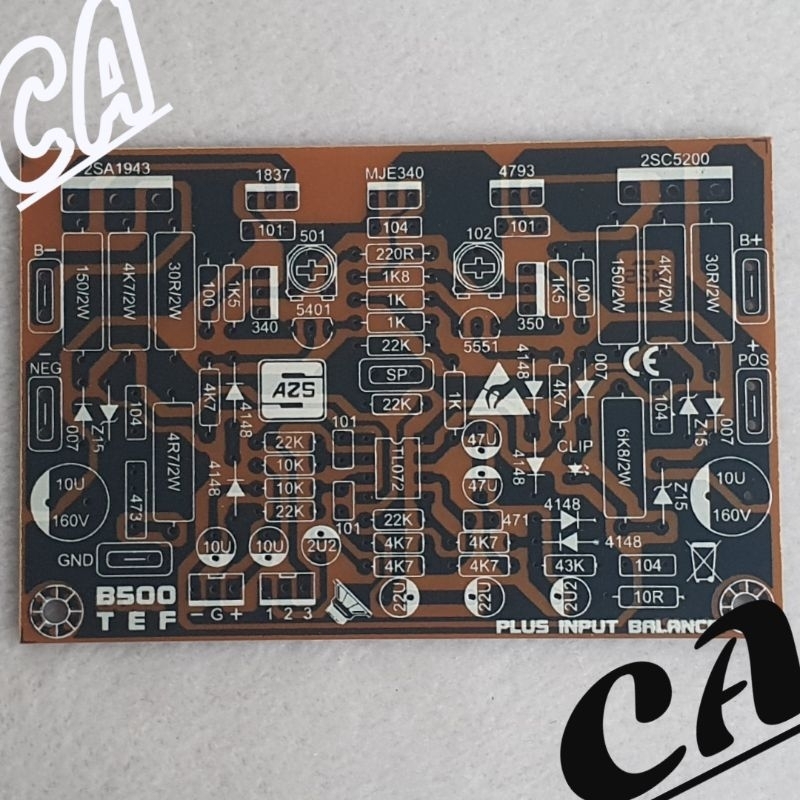PCB DRIVER APEX B500 TEF INPUT BALANCE