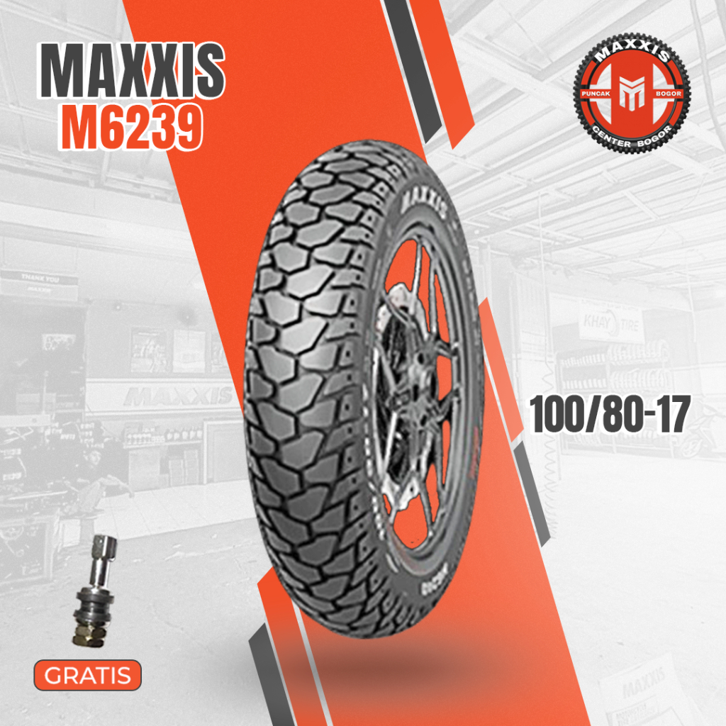 MAXXIS Dual Purpose M6239 100/80-17 Tubeless Ban Motor Dual PurposeTouring Supermoto Ring 17 Tubles